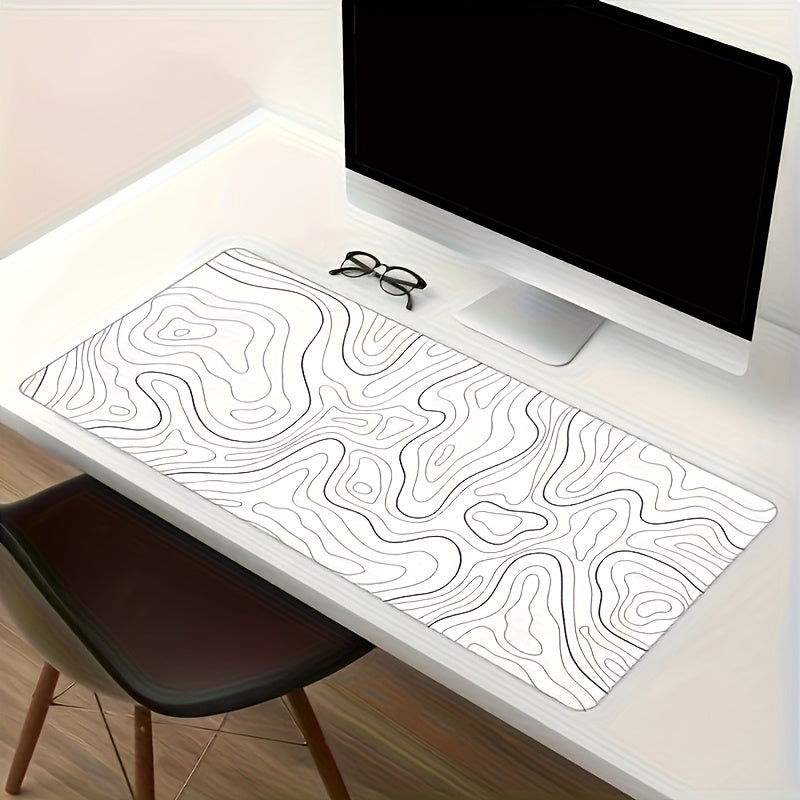 Tapis de souris gaming géométrique abstrait - Design moderne aux lignes épurées