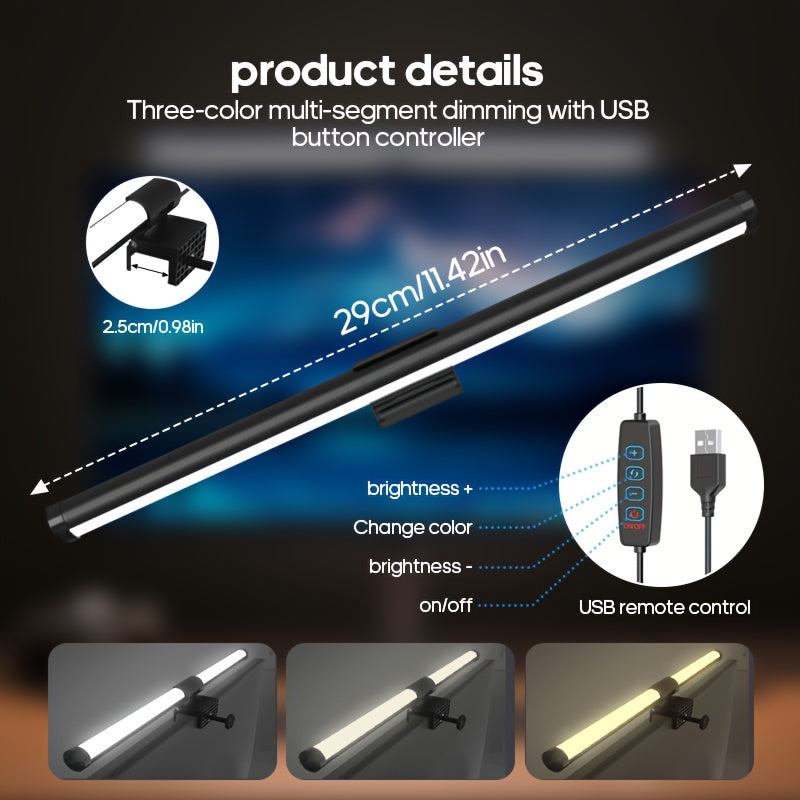 Lumière d'écran LED - Lampe de bureau USB 3 couleurs