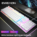 Clavier de jeu silencieux EWEADN - 104 touches LED