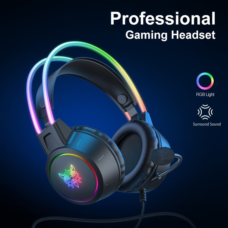 ONIKUMA Streaming Gaming Headset - Noise Canceling RGB
