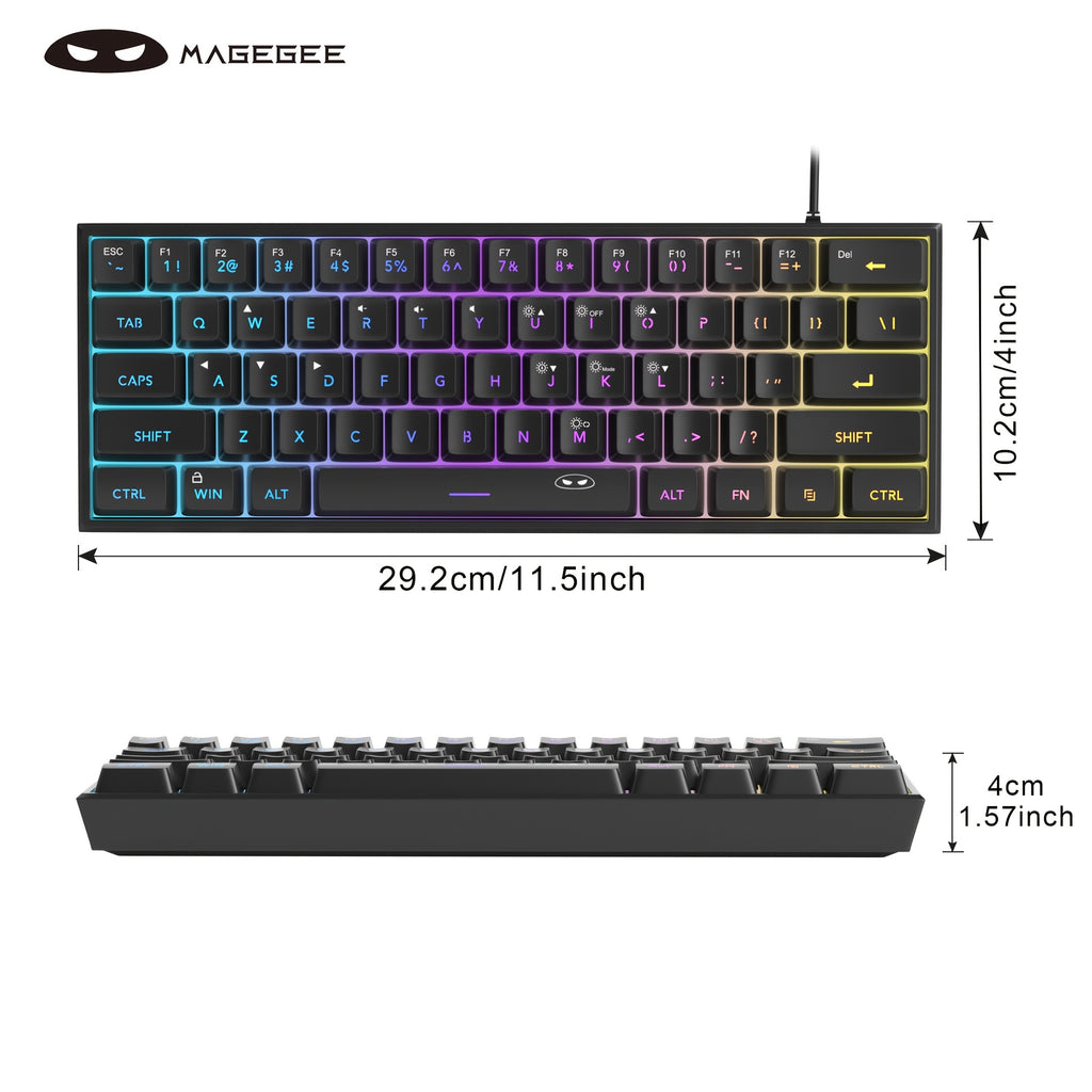 Clavier de jeu MAGEGEE TS91 60% - Rétroéclairage RVB