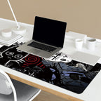 Tapis de souris gaming chat anime gothique - Crâne punk étendu