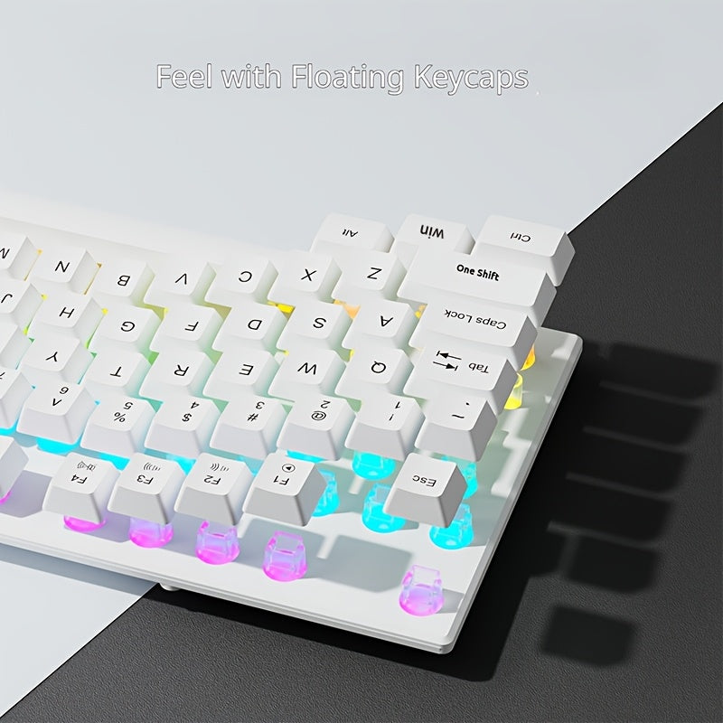 Clavier de jeu silencieux EWEADN - 104 touches LED