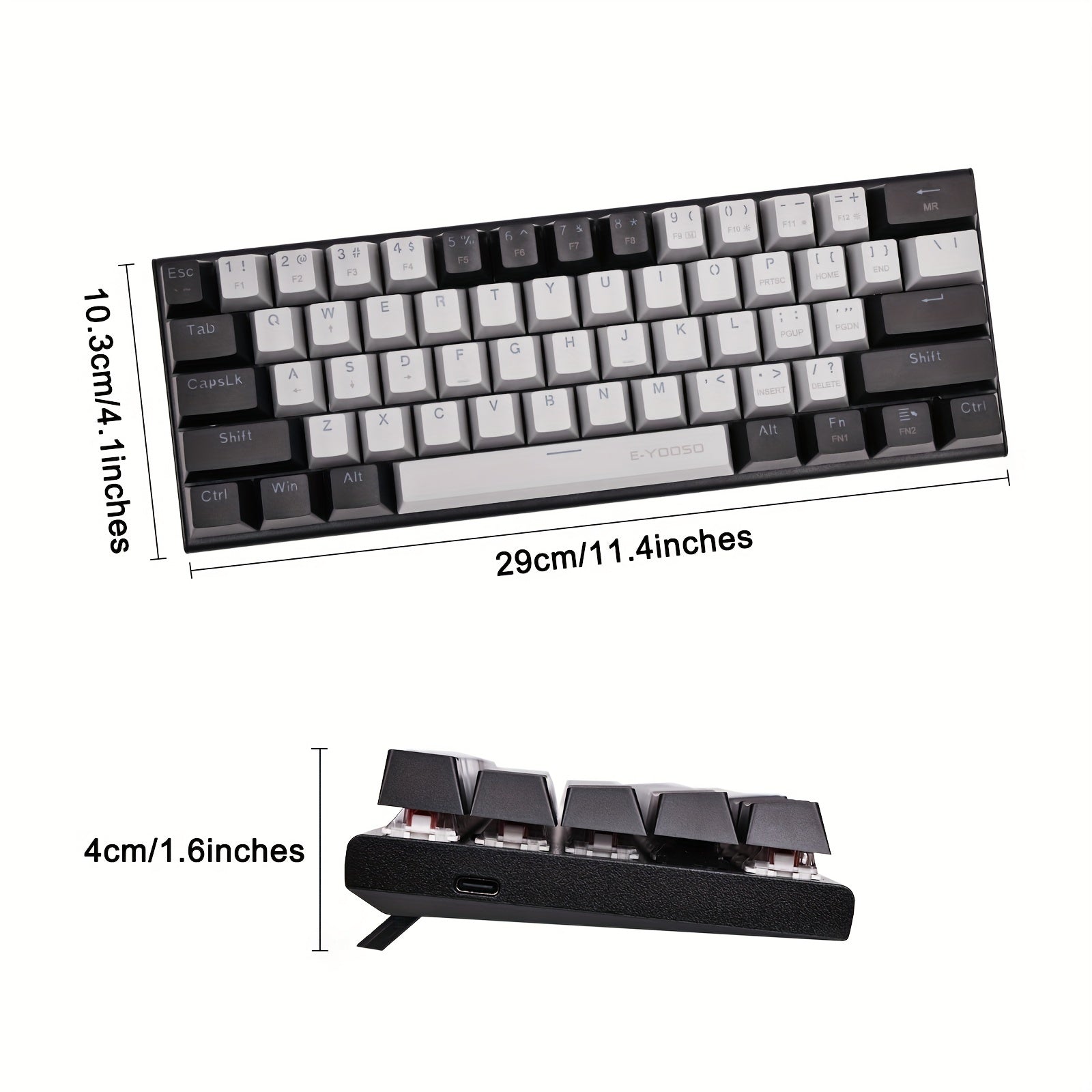 Clavier mécanique E-YOOSO Z11 60 % - Rétroéclairage LED