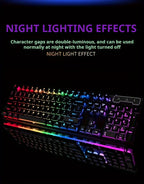 Clavier de jeu silencieux EWEADN - 104 touches LED