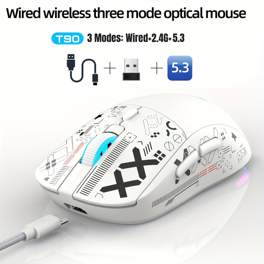 Souris de jeu sans fil RGB HXSJ